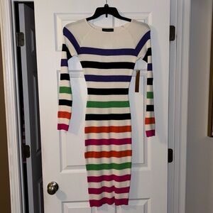 Colorful sweater dress